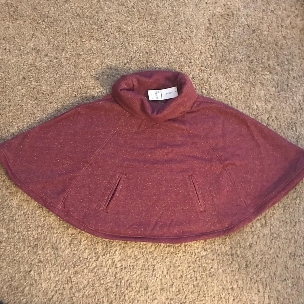 SOLD! Turtleneck poncho w/ arm holes and pockets